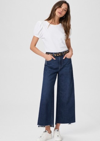 PAIGE DENIM FRANKIE HIGH RISE CULOTTE in GRACIE LOU | women’s jeans with raw uneven hems