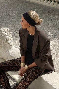 NA-KD Pocket Detail Oversized Blazer in Brown ~ women’s menswear inspired blazers