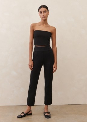 ME AND EM Ponte Crop Trouser Co-ord in Black ~ chic clothing co-ords ~ minimalist fashion sets