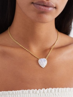 IRENE NEUWIRTH Love moonstone & 18kt gold necklace – luxe pendants – luxury pendant necklaces