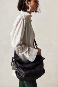 We The Free Sabine Slouchy Bag in Washed Black – leather boho style bags