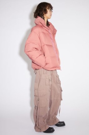 Acne Studios PUFFER JACKET in Blush pink ~ women’s padded winter jackets - flipped