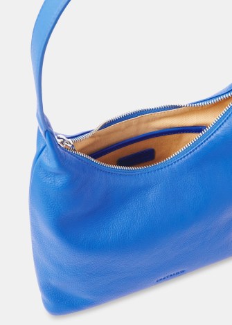 WHISTLES EMMIE TOP HANDLE BAG in Blue – leather shoulder bags – vivid handbags - flipped