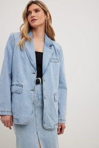 NA-KD Denim Blazer in Blue | women’s casual otton blazers