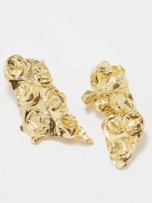 COMPLETEDWORKS Crushed Bubbles 14kt gold-vermeil earrings / women’s textured luxe style jewellery