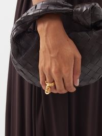 BOTTEGA VENETA Loop 18kt gold-vermeil ring – women’s sculptural jewellery – contemporary designer rings