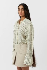 CAMILLA AND MARC Johnston Silk Shirt in Johnston Print – women’s printed relaxed fit shirts