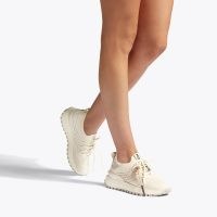 KG Kurt Geiger Lux Sneaker in Bone ~ women’s sports luxe trainers ~ womens knitted style sneakers ~ sporty look footwear