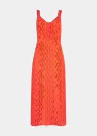 WHISTLES ANDIE OPTICAL ROPE PRINT DRESS Red / Multi – vibrant sleeveless midi dresses
