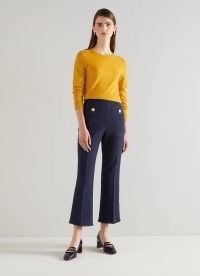 L.K. Bennett Rosalind Gold Sustainably Sourced Merino Wool Jumper | autumn knitwear | wardrobe staples