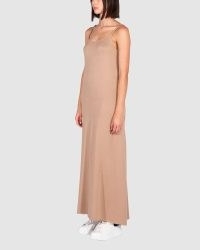 BLEUSALT The Slip Dress in Camel / light brown cami strap maxi dresses