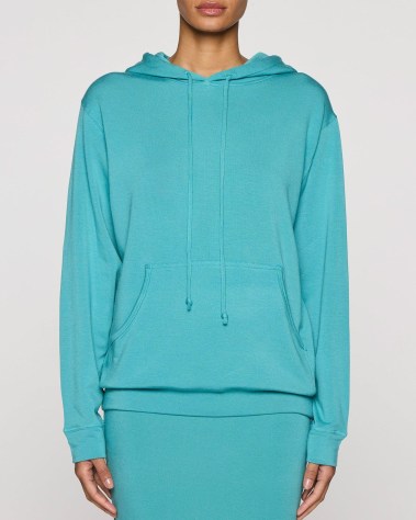 BLEUSALT The Unisex Skater Hoodie in Sea / women’s blue pullover hoodies / womens casual hooded tops