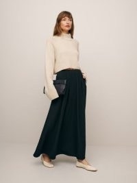 Reformation Lucy Skirt in Black | full maxi skirts | chic minimalist clothing