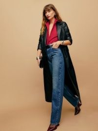 Reformation Abby High Rise Straight Jeans in Lanier