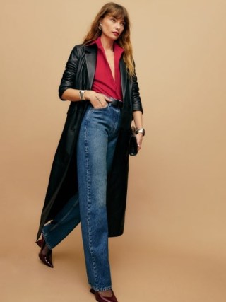 Reformation Abby High Rise Straight Jeans in Lanier p - flipped