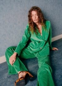 Sézane CHRISTIE JACKET in Pop Green | women’s retro inspired jackets