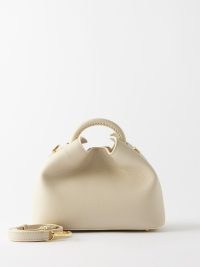 ELLEME Baozi leather top handle shoulder bag in cream – small luxe top handle bags – luxury crossbody – chic handbags