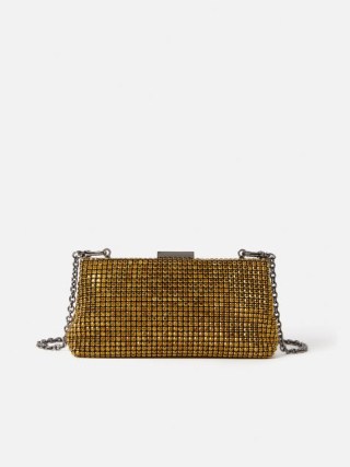Jigsaw Crystal Frame Evening Bag in Gold | glamorous vintage style clutch bags p