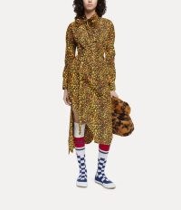 Vivienne Westwood METRO DRESS in Leopard / asymmetric animal print dresses