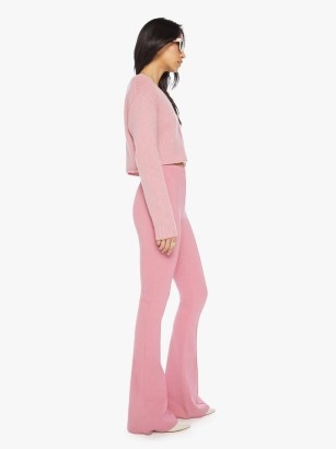 SABLYN Bailey Pintuck Flare Legging in Lola ~ women’s pink stretch cotton flared leggings p - flipped