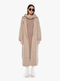 SABLYN Ford Cashmere Coat in Toast ~ light brown knitted coats p