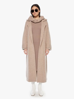 SABLYN Ford Cashmere Coat in Toast ~ light brown knitted coats p - flipped