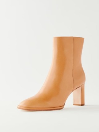 Reformation Gillian Ankle Boot in Buckskin ~ leather block heel boots ~ luxe winter footwear - flipped