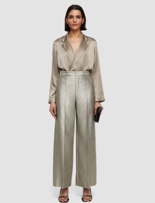 JOSEPH Metallic Alana Trousers ~ women’s tailored occasionwear - flipped