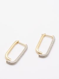 OTIUMBERG Crystal-pavé 14kt gold-vermeil hoop earrings – contemporary hoops with crystals