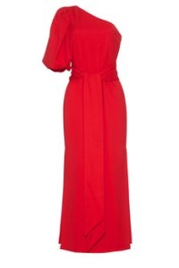 Cara Cara Lucia Dress in High Risk Red / bright one shoulder dresses / asymmetric neckline - flipped