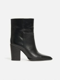 JIGSAW Connaught Heeled Boot in Black ~ women’s leather block heel boots