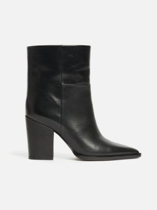 JIGSAW Connaught Heeled Boot in Black ~ women’s leather block heel boots