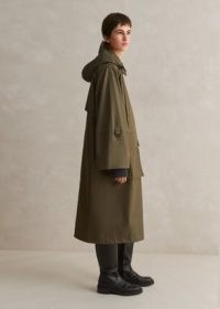 ME and EM Hands-Free Oversized Parka in Khaki ~ relaxed fit parkas ~ women’s stylish hooded water repellent coats