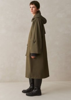 ME and EM Hands-Free Oversized Parka in Khaki ~ relaxed fit parkas ~ women’s stylish hooded water repellent coats - flipped