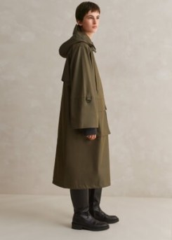 ME and EM Hands-Free Oversized Parka in Khaki ~ relaxed fit parkas ~ women’s stylish hooded water repellent coats