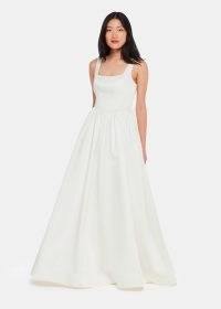 WHISTLES Lettie Wedding Dress in Ivory ~ sleeveless fit and flare bridal dresses ~ fitted corset style bodice