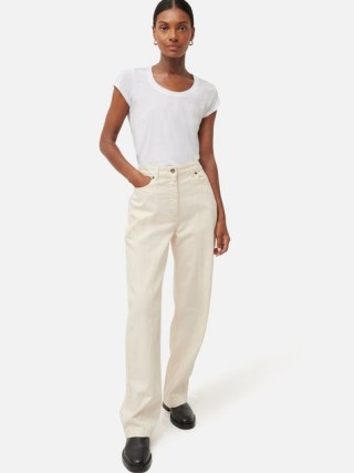 Jigsaw Beck Tailored Jean in Ecru | women’s off white jeans