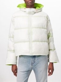 Diesel White W-Birdy lightweight ripstop padded jacket – women’s hooded winter jackets
