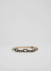L.K. BENNETT Aspen Green Resin Chain Leather Belt ~ women’s belts