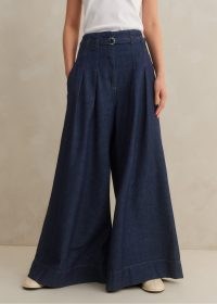 ME and EM Goes-With-Everything Jean ~ women’s extreme wide leg pleated jeans ~ trendy denim clothing