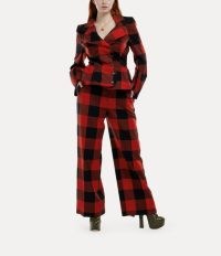 Vivienne Westwood Lauren trousers in Red – Black Check / women’s checked trouser