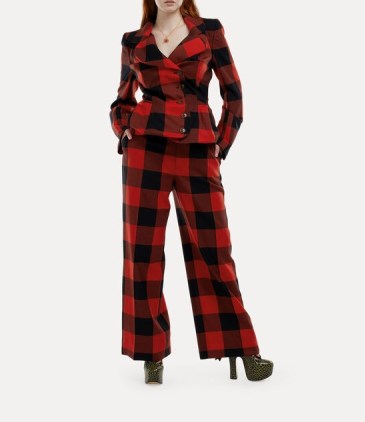 Vivienne Westwood Lauren trousers in Red – Black Check / women’s checked trouser