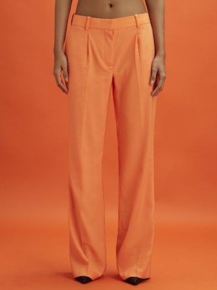 REISS SPEED MCLAREN F1 WIDE LEG TROUSERS in PAPAYA / women’s orange spring – summer trouser