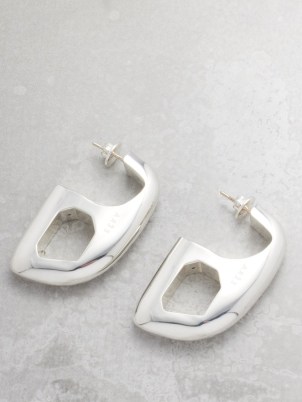 EÉRA Mega Stone sterling-silver earrings – chunky cut out detail jewellery - flipped