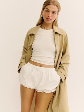 Reformation Betsy Short in White / women’s organic cotton shorts / beautiful summer fashion - flipped