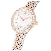 SWAROVSKI Certa watch Swiss Made, Metal bracelet, Rose gold tone, Mixed metal finish – women’s luxe watches with crystal details