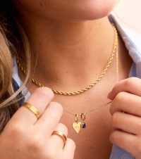 ABBOTT LYON Custom Stamped Heart Pendant Necklace (Gold) – luxe style necklaces and pendants