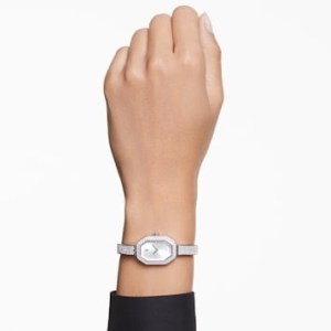 SWAROVSKI Dextera Bangle watch Swiss Made, Metal bracelet, Silver Tone, Stainless steel – women’s crystal watches