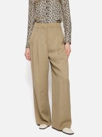 JIGSAW Kemp Italian Linen Trouser in Sand / women’s trousers